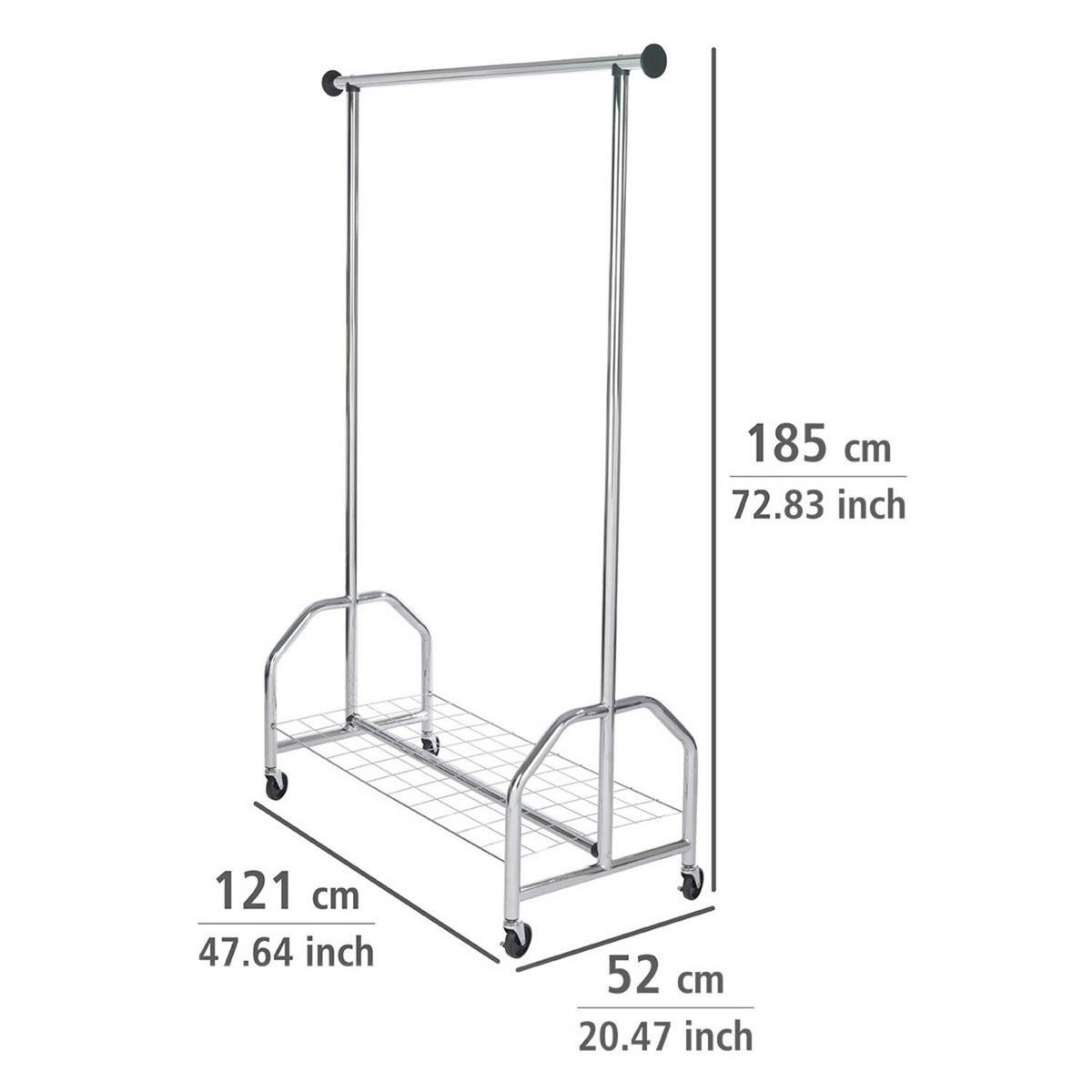 KLEIDERSTÄNDER 52/185 cm - Silberfarben, Metall (52/185/121cm)