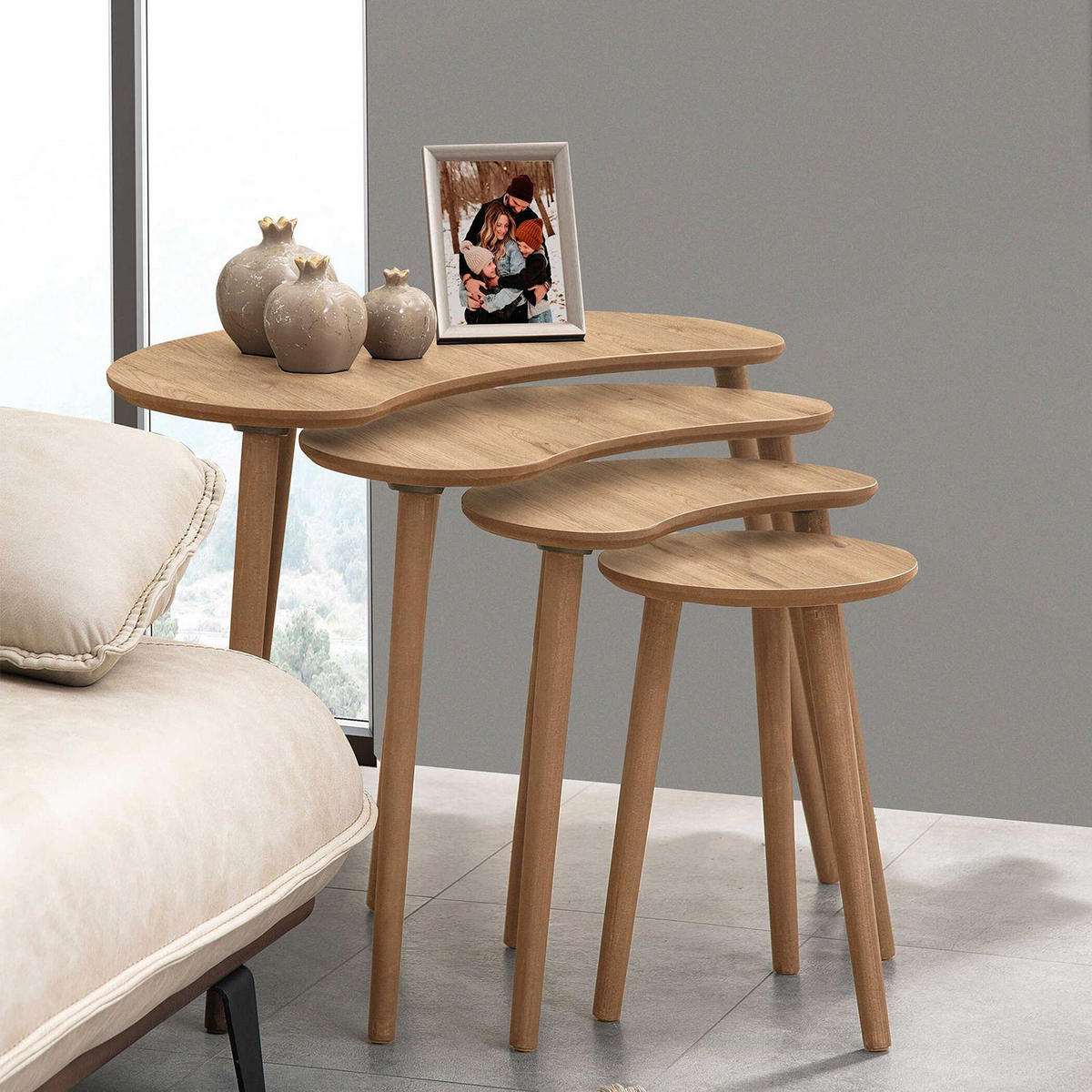 COUCHTISCH moon Braun - Braun, Holz (40/75/55cm) - Habitat Garten