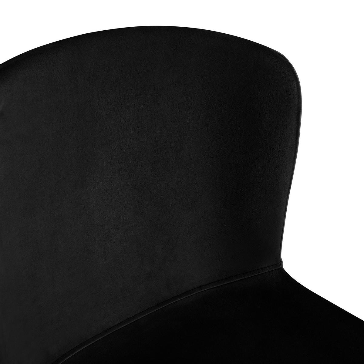 POLSTERSTUHL - 2er-Set - Schwarz, Textil/Metall (52/79/49cm) - home24