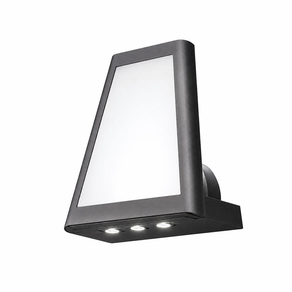 LED AUSSEN-WANDLEUCHTE Alu Anthrazit - Anthrazit, Metall (22/25/11.4cm)