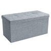 SITZTRUHE Faltbar 76/38/38 cm (Grau) - Grau, Textil (38/38/76cm) - Intirilife