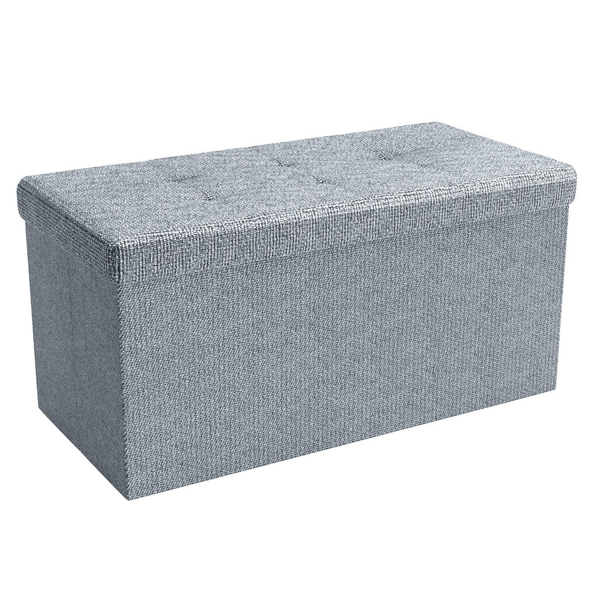SITZTRUHE Faltbar 76/38/38 cm (Grau) - Grau, Textil (38/38/76cm) - Intirilife