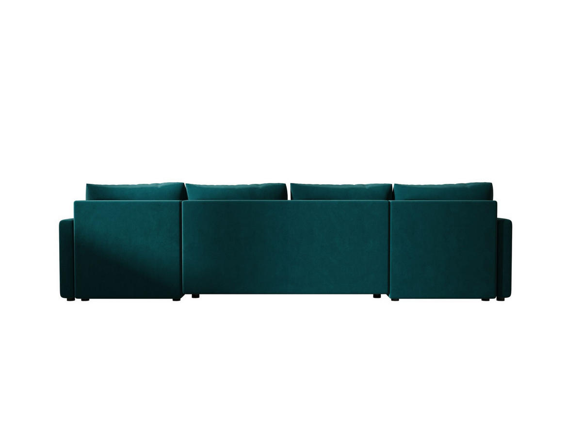ECKSOFA MOS U BIS Itaka 39 mit Schlaffunktion - Türkis, Textil (285/85/140cm) - Bedante