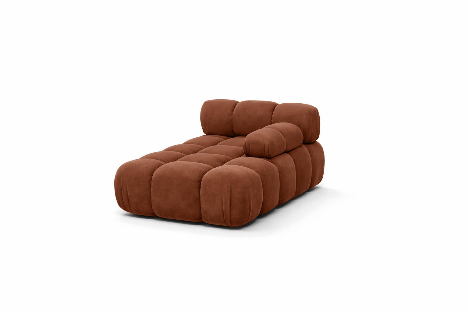 CHAISELONGUE Modular, Veloursstoff Salvador, Dunkelbraun, Rechts, Selia - Dunkelgrün/Dunkelbraun, Holz (95/70/160cm) - Kaiser Möbel