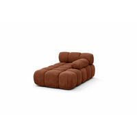 CHAISELONGUE Modular, Veloursstoff Salvador, Dunkelbraun, Rechts, Selia - Dunkelgrün/Dunkelbraun, Holz (95/70/160cm) - Kaiser Möbel