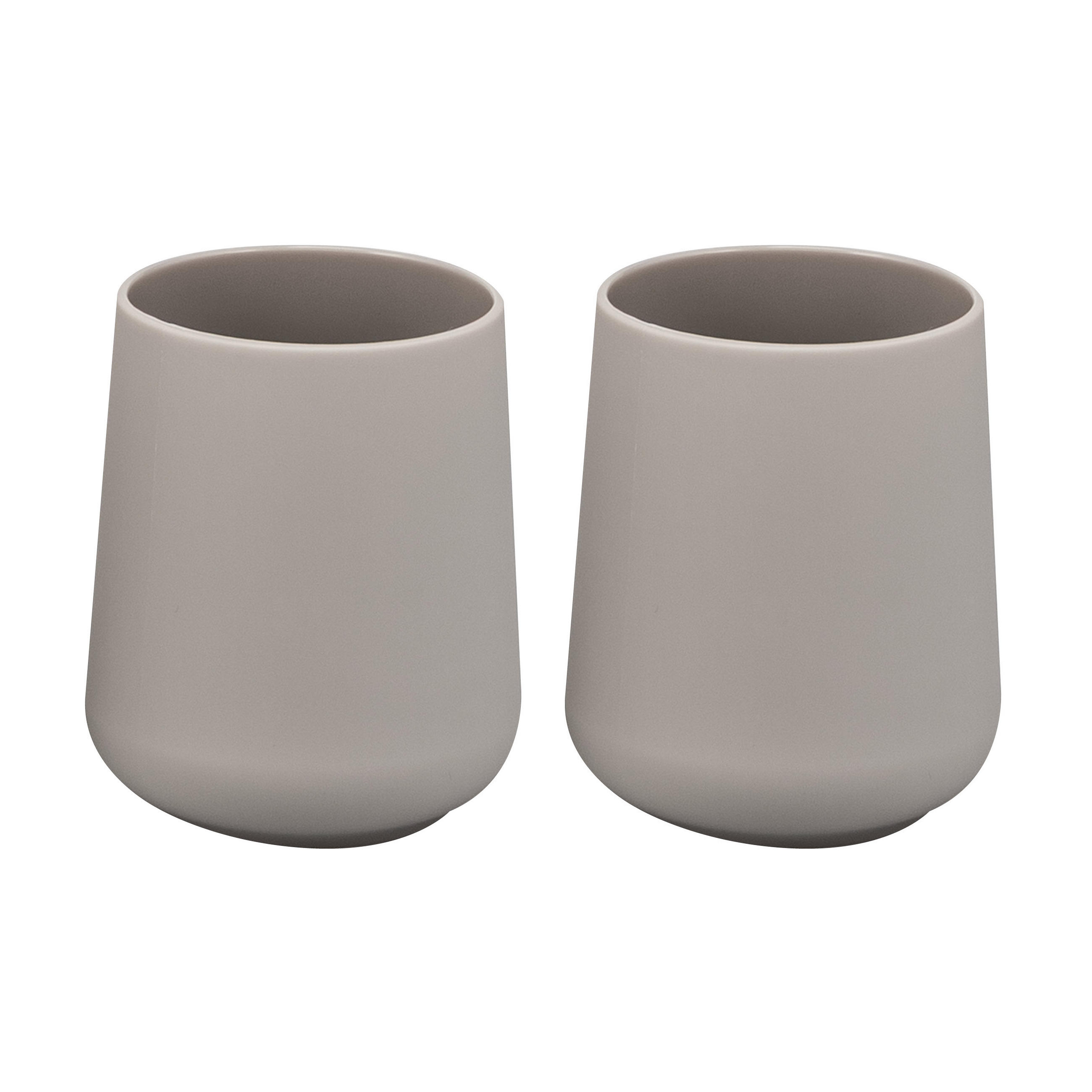 BECHER-SET TESERO 2tlg., Soft-Touch, taupe - Taupe, Kunststoff (8.5/10.5/8.5cm) - eluno