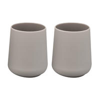 BECHER-SET TESERO 2tlg., Soft-Touch, taupe - Taupe, Kunststoff (8.5/10.5/8.5cm) - eluno