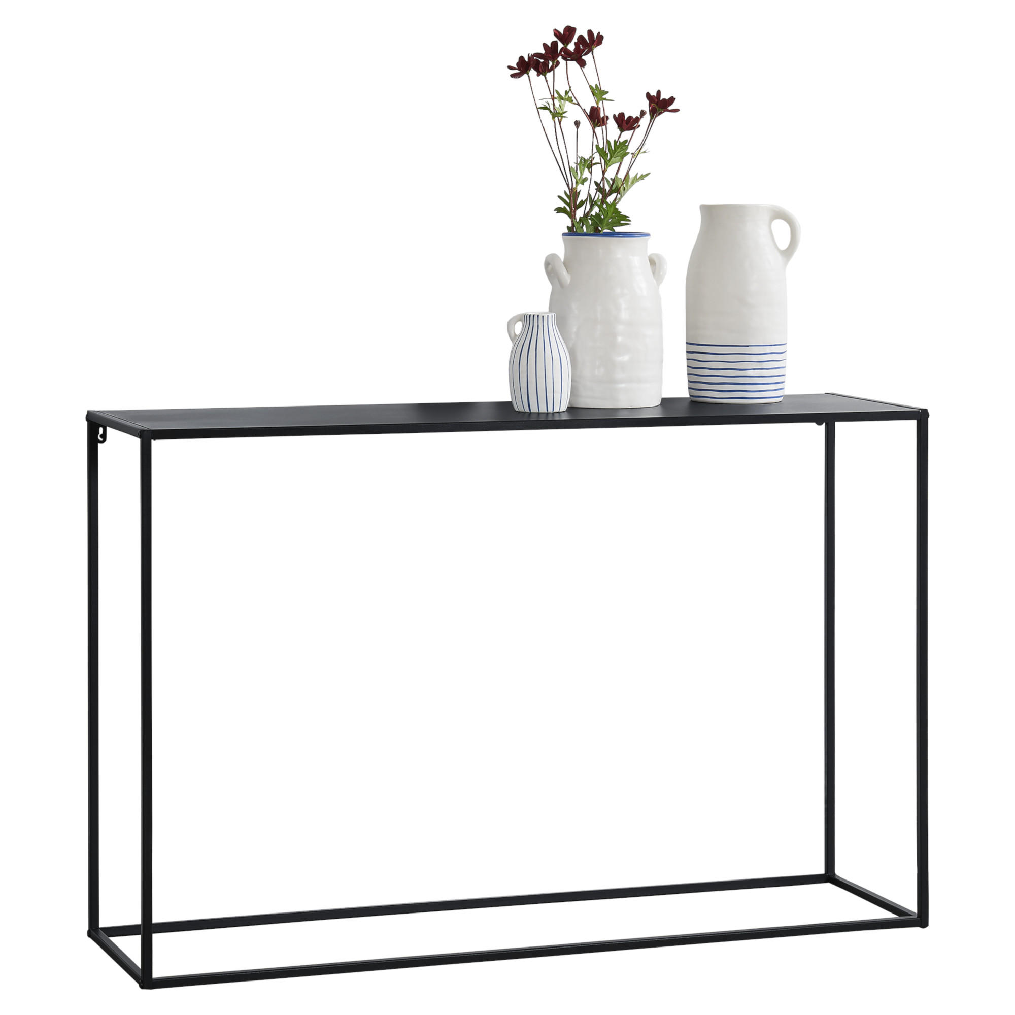 KONSOLENTISCH Turia - Schwarz, Metall (32/115/74cm) - [en.casa]