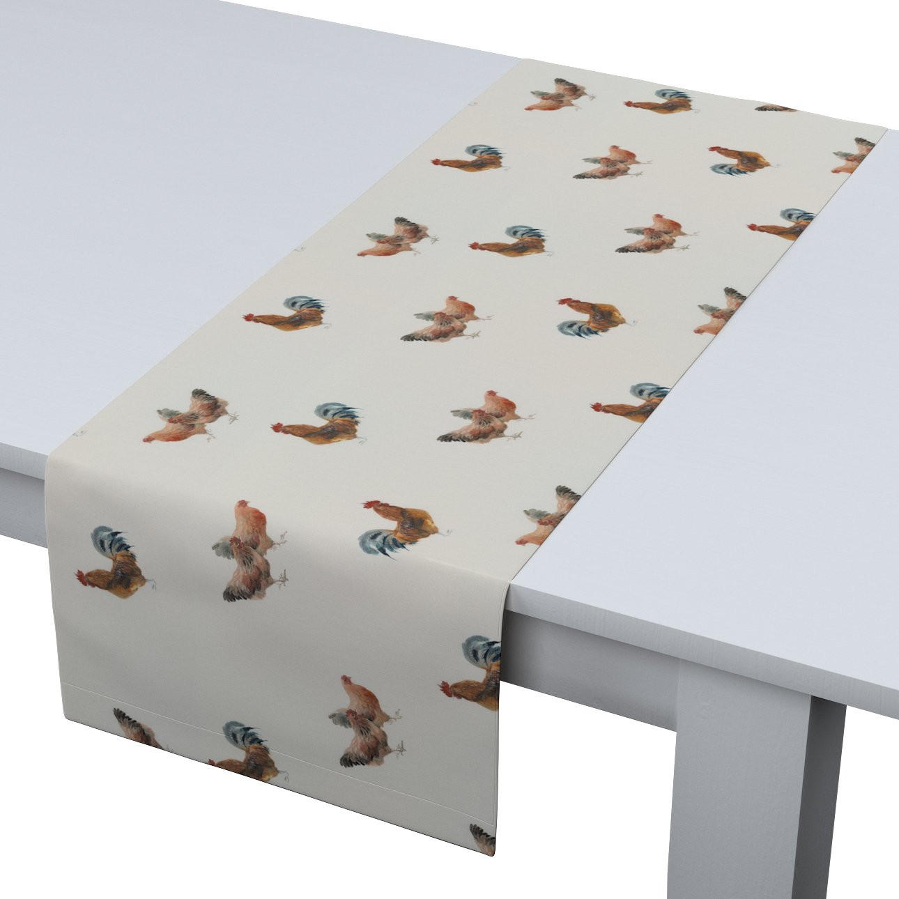 TISCHLÄUFER Flowers, weiß, 40x130 cm - Weiß, Textil (40/130cm) - Dekoria