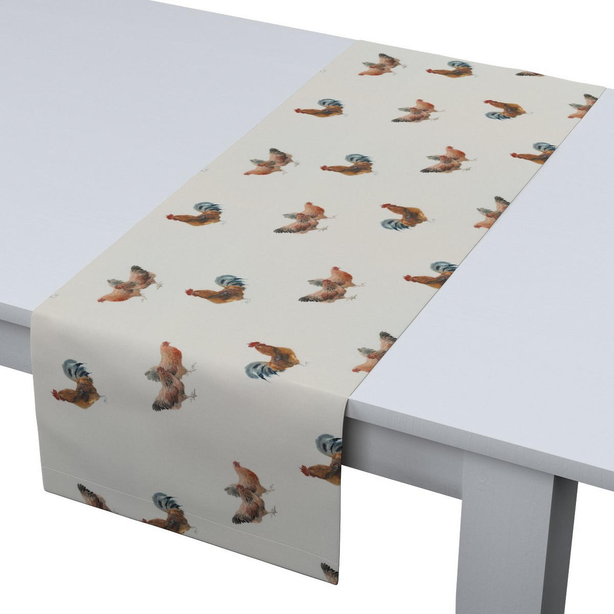 TISCHLÄUFER Flowers, weiß, 40x130 cm - Weiß, Textil (40/130cm) - Dekoria