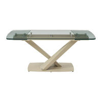 ESSTISCH - 6 Personen, 8 Personen, 10 Personen - Glas - Transparent, Beige - MALATA - Transparent/Beige, Glas (90/220/76cm) - Vente-Unique