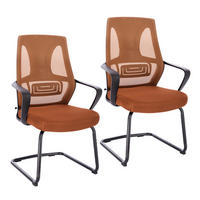 BESUCHERSTUHL DELTA 2er Set Stoffbezug Braun - Schwarz/Braun, Textil (60/100/53cm) - SVITA