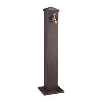 WASSERZAPFSÄULE - Braun, Metall (22.5/22.5/91cm) - Relaxdays