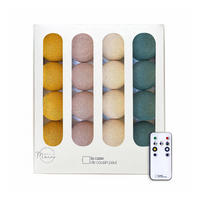 LICHTERKETTE LED Boxen - Giverny - Pastelle - Gelb, Textil (165cm) - La case du cousin paul