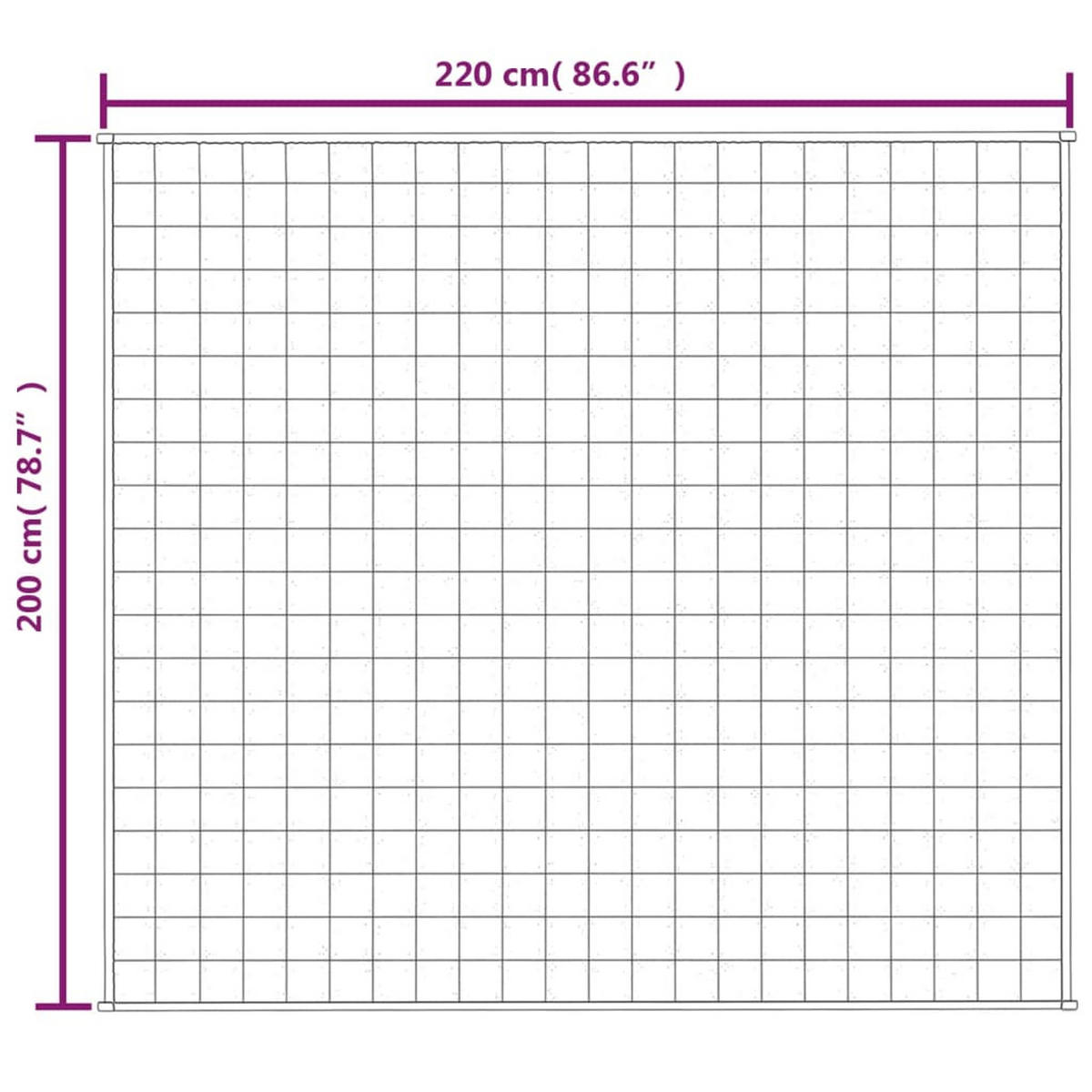 GEWICHTSDECKE Hellcreme 200/220 Cm 9 Kg Stoff - Creme, Textil (200/220cm) - vidaXL