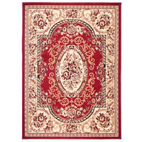 TEPPICH ATLAS Beige Rot 60/100 cm - Beige/Rot, Textil (60/100cm) - Tapiso