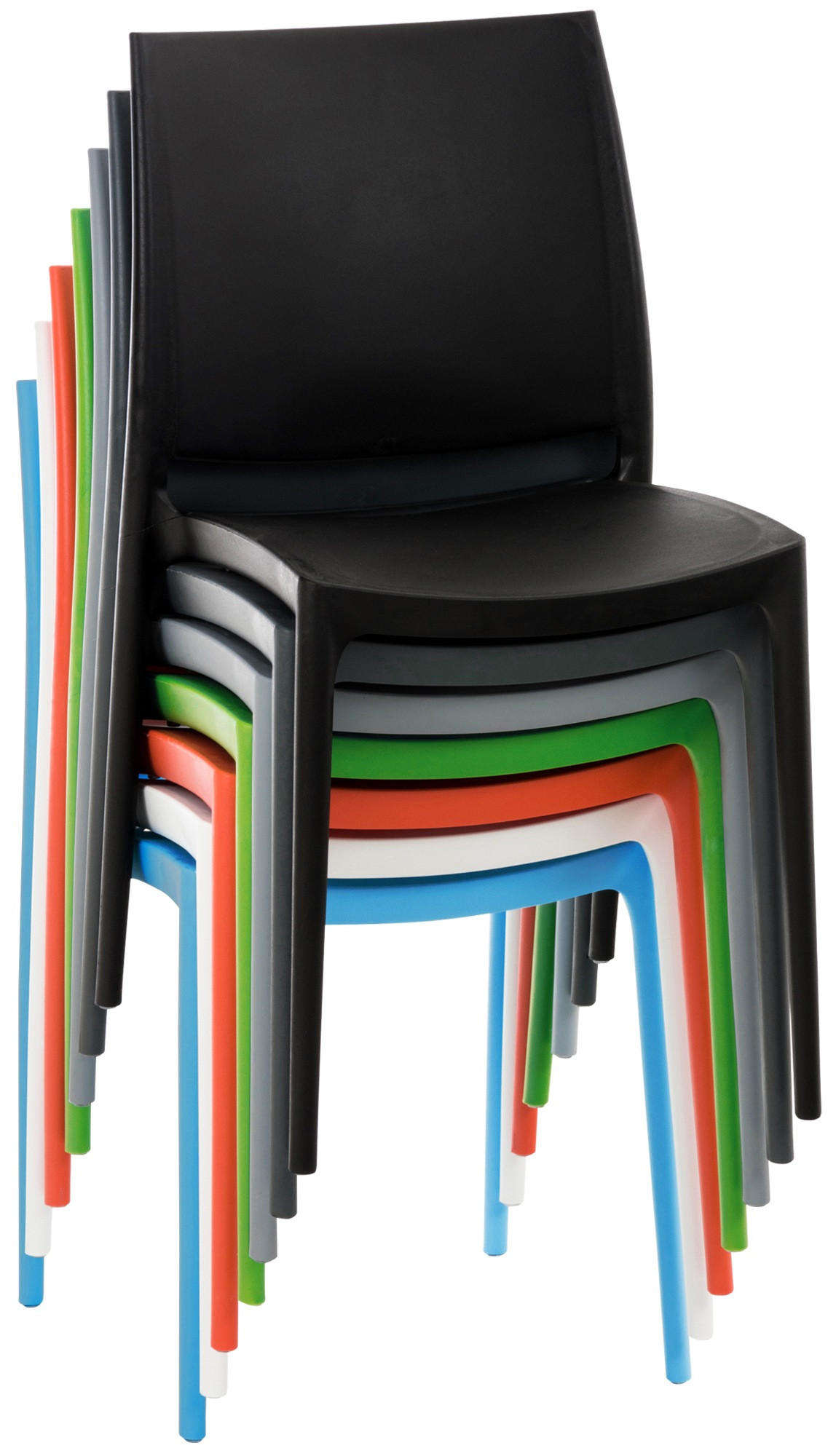 GARTENSTUHL Kunststoff Schwarz - Schwarz, Kunststoff (42/81/49cm) - CLP