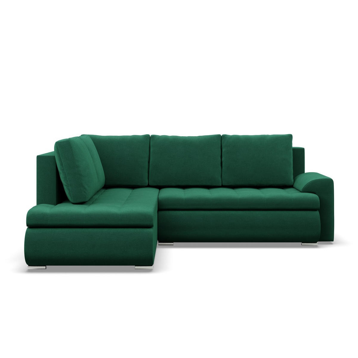 ECKSOFA LINKS MIT SCHLAFFUNKTION FORESTA, Dunkelgrün - Dunkelgrün, Textil (230/200cm) - Mebligo