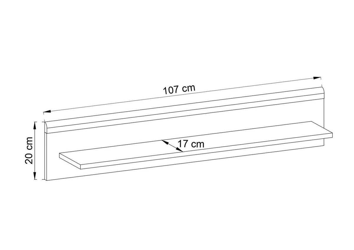 WOHNZIMMER Set 4-tlg. – Primo – Weiß / Sonoma Eiche - Weiß, Holzwerkstoff (107/83/40cm) - hi-markt
