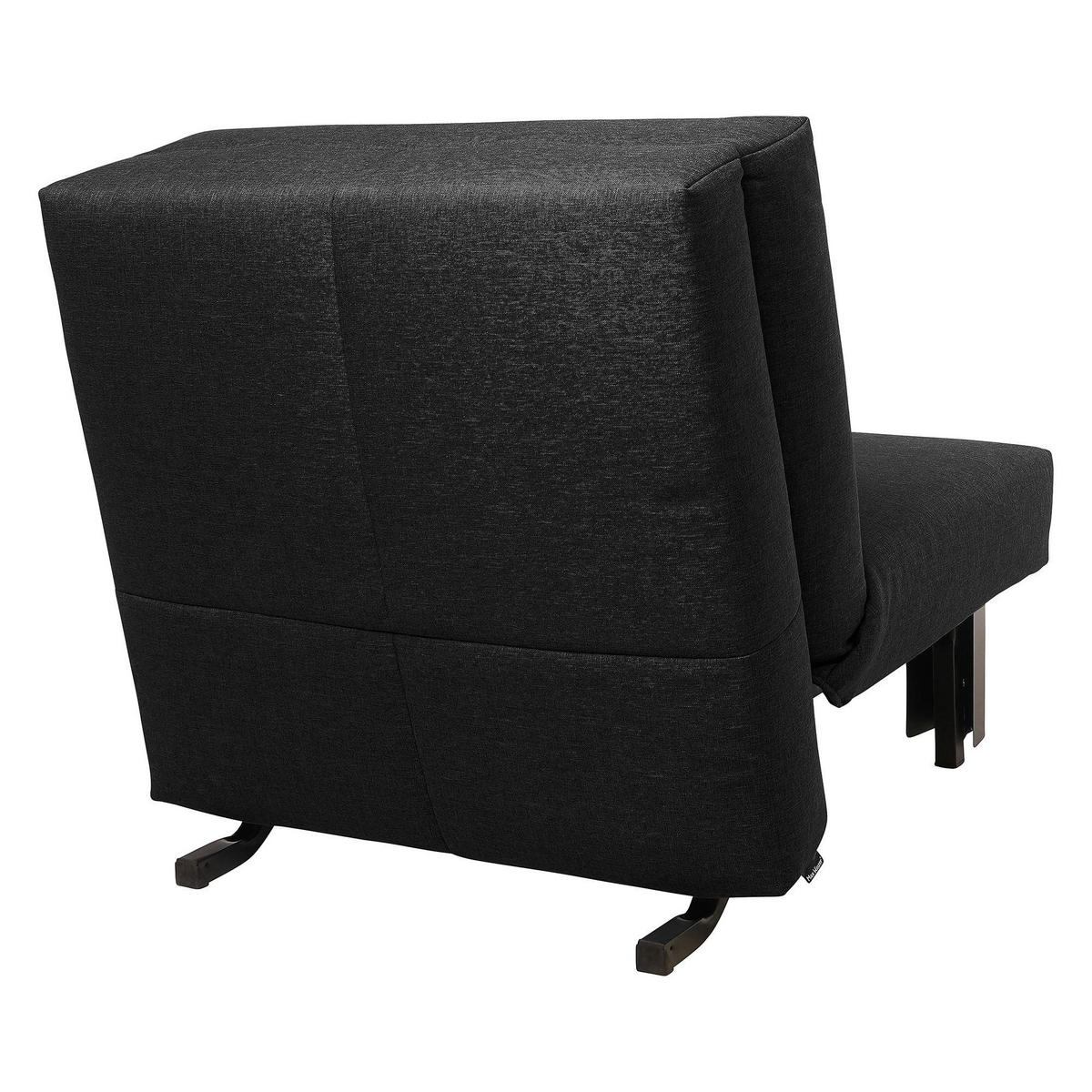 FALTSESSEL Kalomira Bezug Flachgewebe Metall schwarz / schwarz - Schwarz, Kunststoff (100/85/85cm) - 58aufmkessel