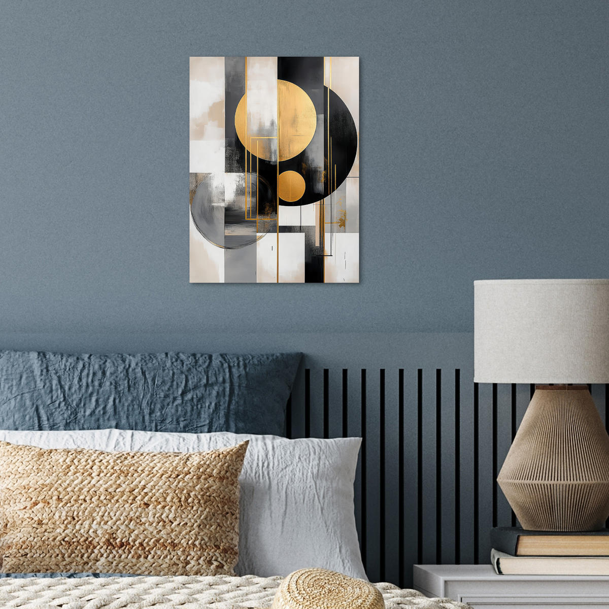 POSTER Abstrakt - Gold - Silber - Formen - Ästhetisch - Modern 30x40 cm - Goldfarben, Papier (30/40/0.1cm) - MuchoWow