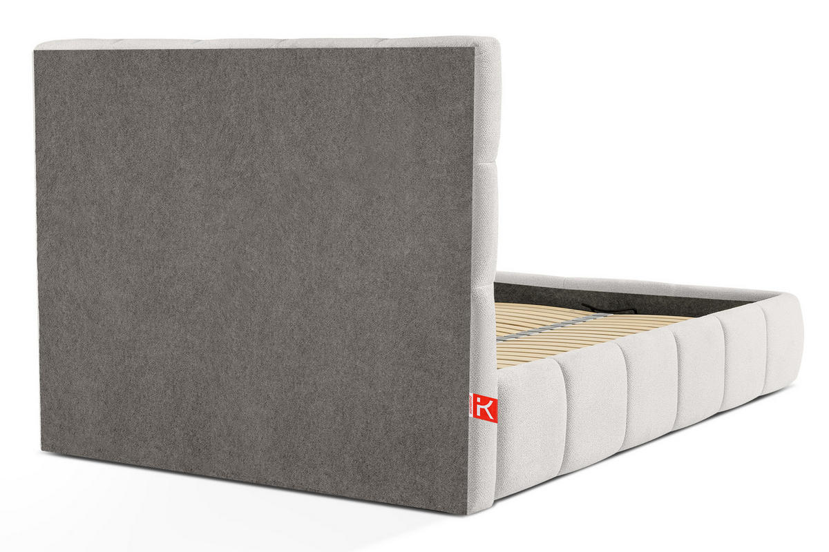 POLSTERBETT ALTOS Bouclé, weiß - Weiß, Holz/Holzwerkstoff (140/200cm) - KONSIMO®