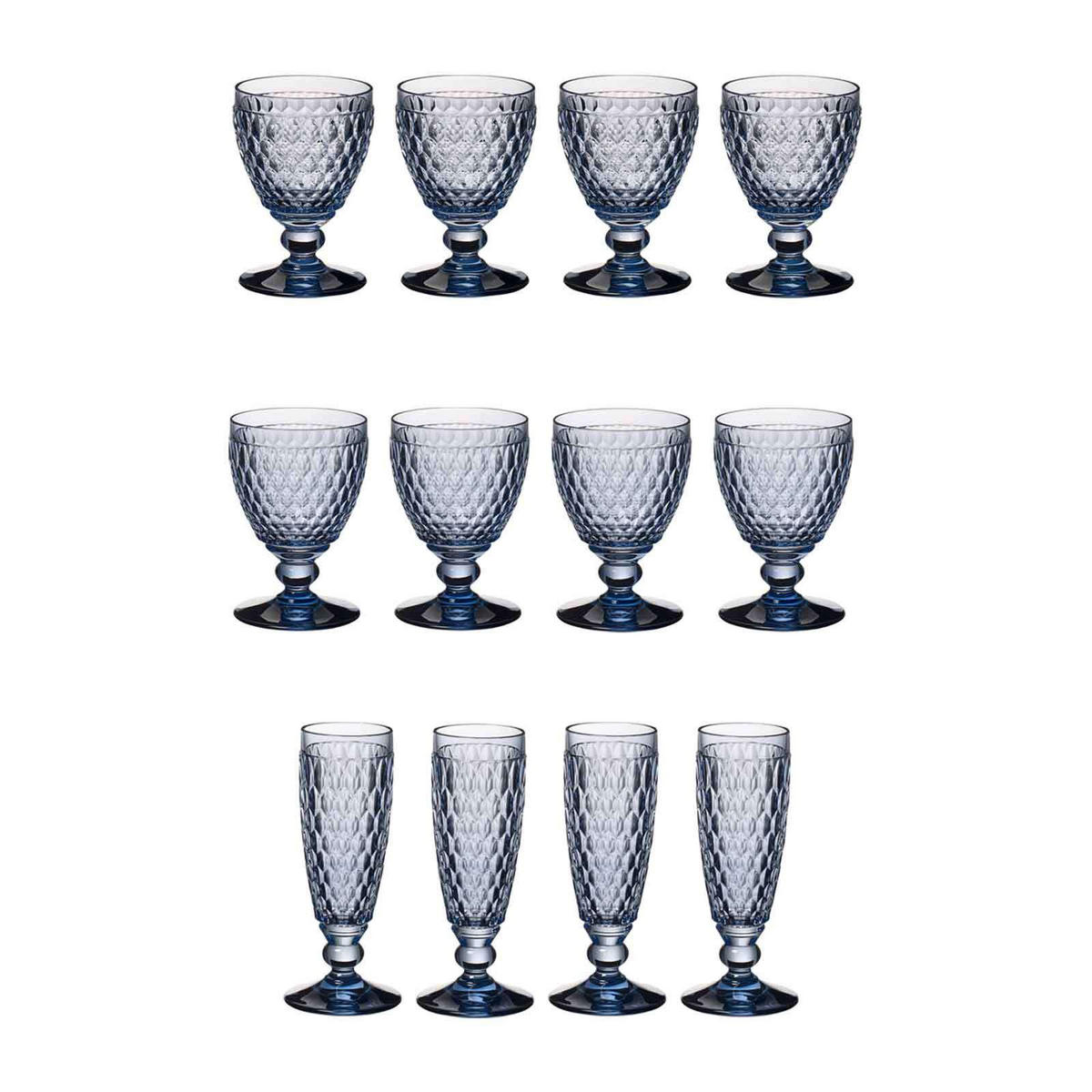 WASSER-, WEIN- UND SEKTGLÄSER Boston Coloured Blau 12er Set - Blau, Glas - Villeroy & Boch