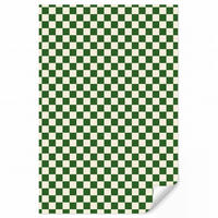 KINDERTAPETE - Schachbrett - Muster - Grün - 140x200 cm - Grün, Papier (140/200cm) - OnlyWow