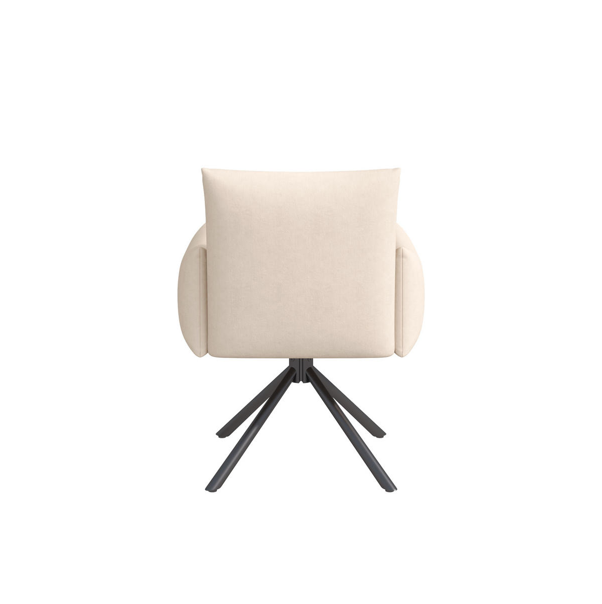 SESSEL 2er-Set 360° drehbar Samt Beige - Beige, Metall (60/88/60cm) - Meubliv