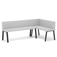 ECKBANK rechts MONO Y Kunstleder gesteppt, 142/196 cm Weiß - Weiß, Kunststoff/Textil (142/196cm) - Idohome