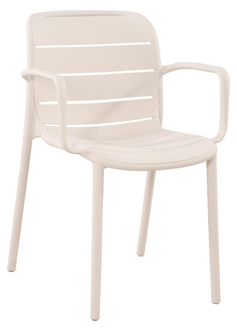 GARTENSTUHL, Silja, Sandfarben, Kunststoff, 55 x 57 x 80 cm - Sandfarben, Kunststoff (55/80/57cm) - ebuy24