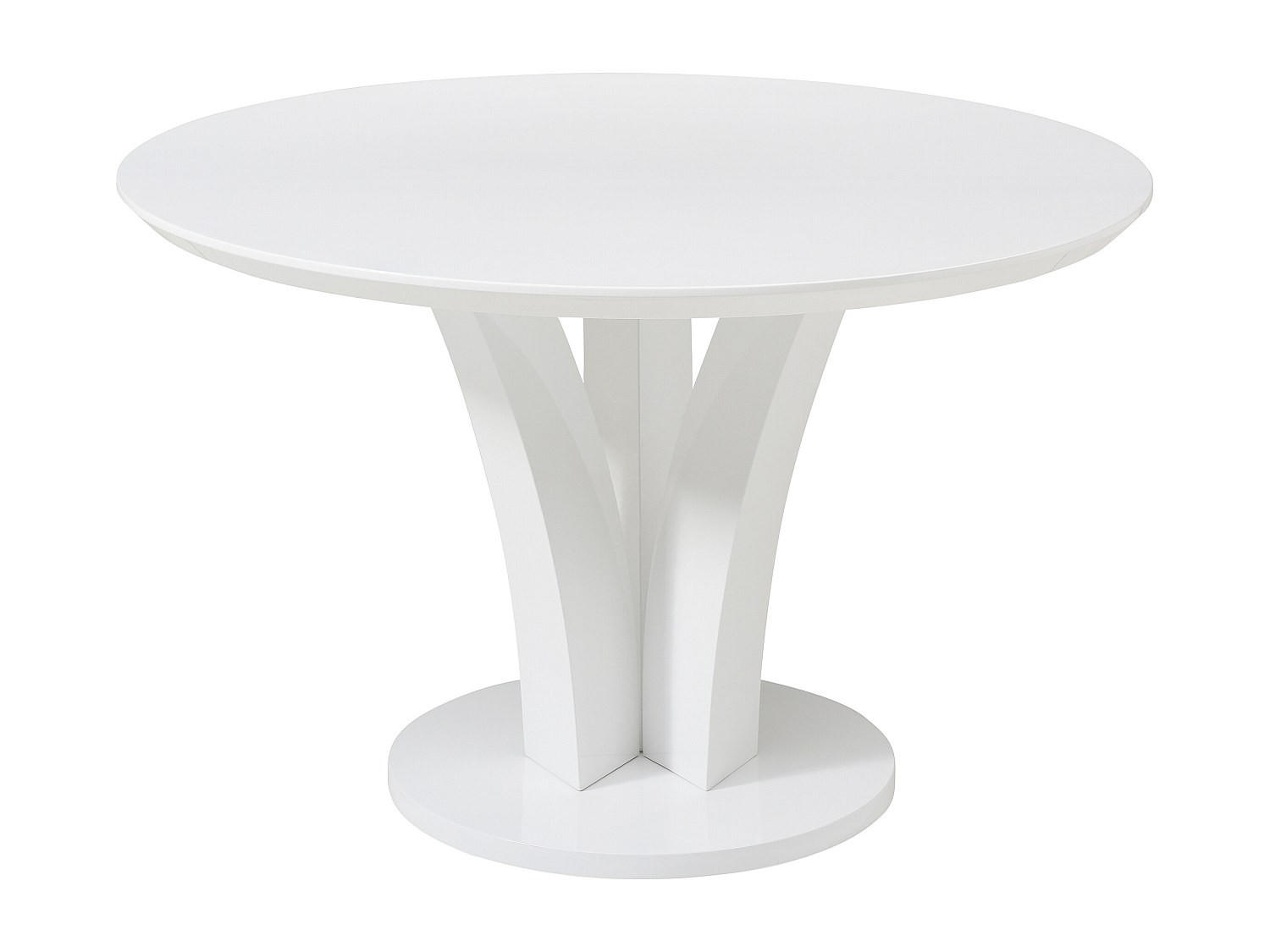 ESSTISCH rund - 4 Personen - MDF - Weiß lackiert - VIALETA - Weiß, Holz (120/120/75cm) - Vente-Unique