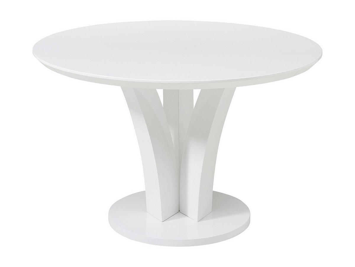 ESSTISCH rund - 4 Personen - MDF - Weiß lackiert - VIALETA - Weiß, Holz (120/120/75cm) - Vente-Unique