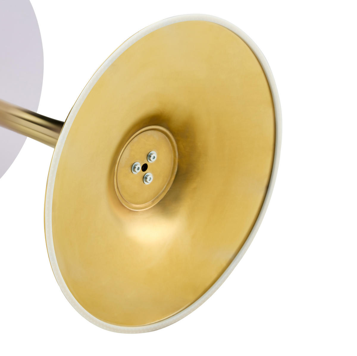 BEISTELLTISCH 60/72 cm in Walnussfarben/Gold mit Metallfuß - Goldfarben, Holzwerkstoff (60/60/72cm) - Flora Grace