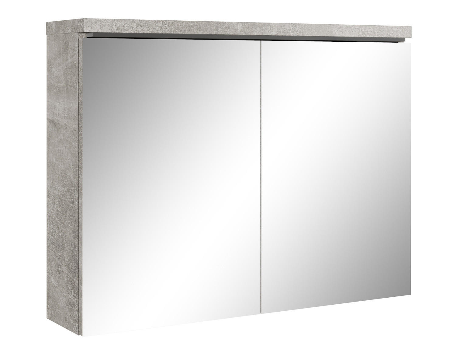 SPIEGELSCHRANK Paso Beton Grau - 80 x 20 x 60 cm - Grau, Holz (80/60/20cm) - Badplaats
