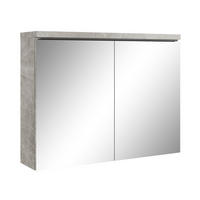 SPIEGELSCHRANK Paso Beton Grau - 80 x 20 x 60 cm - Grau, Holz (80/60/20cm) - Badplaats