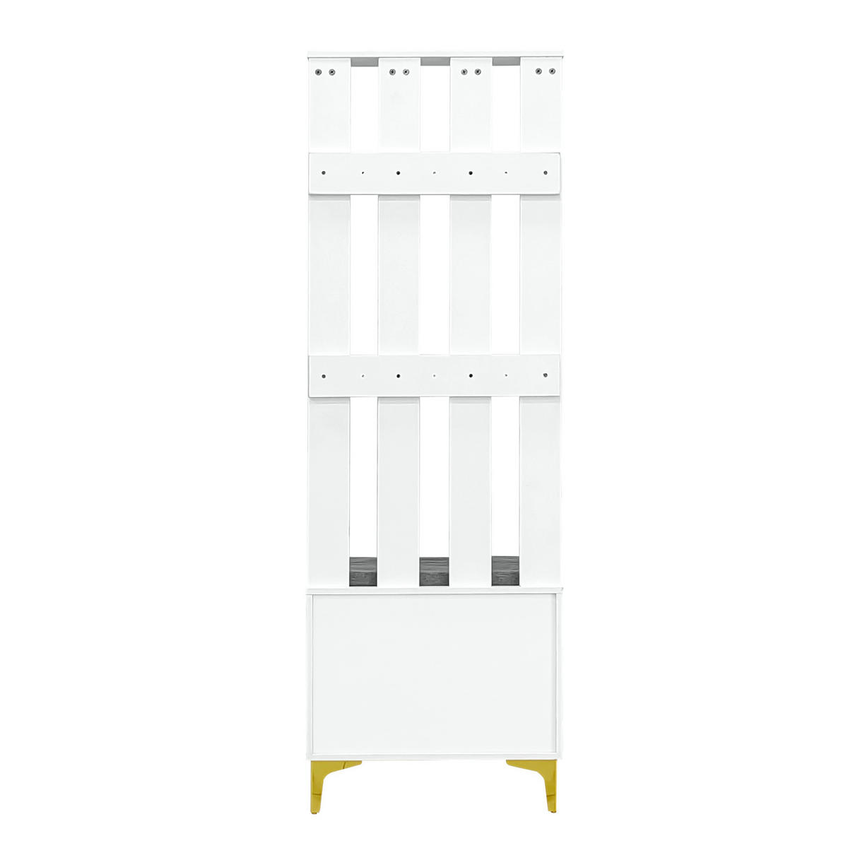 GARDEROBENSET Spiegel Schuhschrank - Weiß, Holzwerkstoff (60.5/180.5/35.2cm) - LEBENLANG