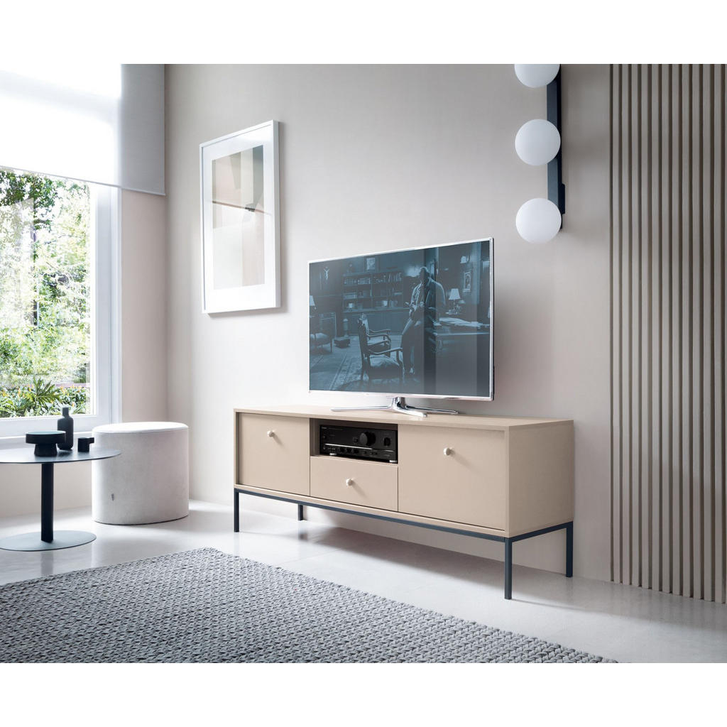 Thumbnail - Selsey Tv-Lowboard, Beige, Holzwerkstoff, 3 Fächer, 1 Schubladen, Rechteckig, 153.4x56.2x39 cm, Wohnzimmer, Wohnwände, L...