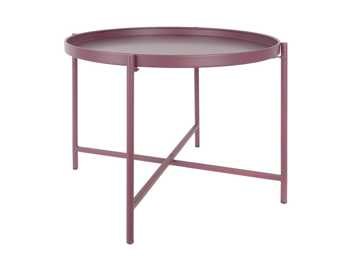 BEISTELLTISCH Meseta Lila 50/50/38.5 cm - Lila, Metall (50/50/38.5cm) - Leitmotiv