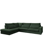 ECKSOFA L-Form SVEN Stoff Poso Grün Links - Grün, Textil (315/245cm) - Kaiser Möbel