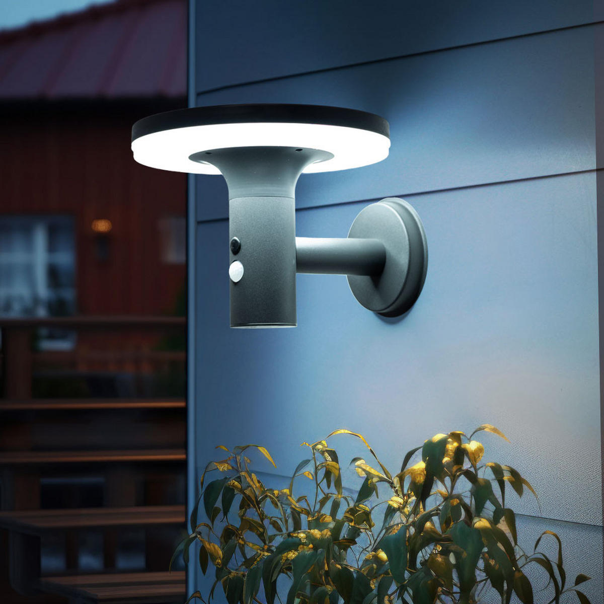LED AUSSENLEUCHTE Solar Anthrazit Modern - Anthrazit, Metall (24/16/21cm)
