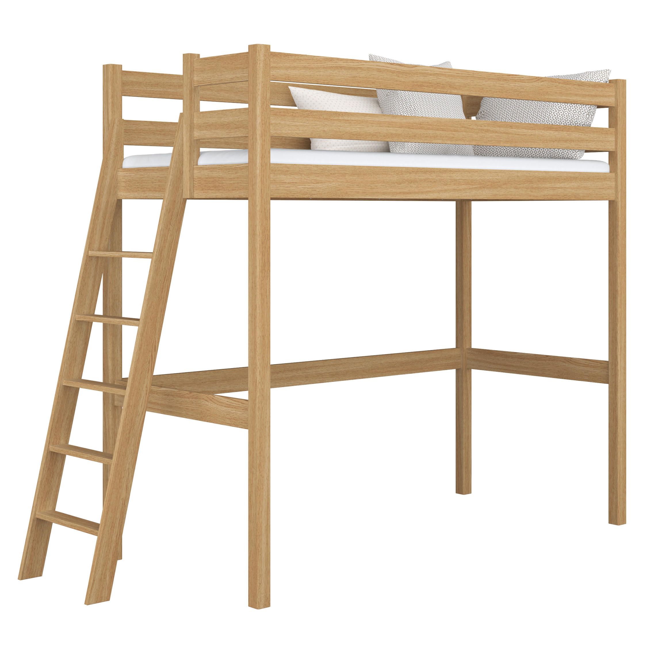 N-Wood Hochbett Eiche Artisan 90x180 cm