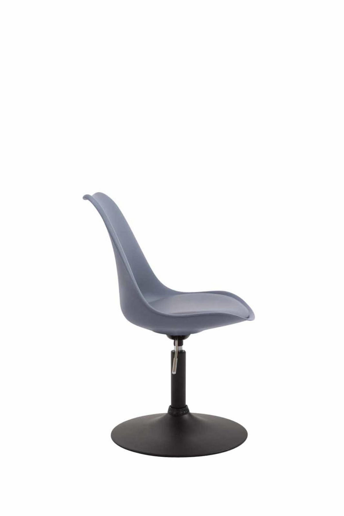 DREHSTUHL 4er Set Kunststoff grau - Schwarz/Grau, Kunststoff/Metall (48/76/57cm) - CLP
