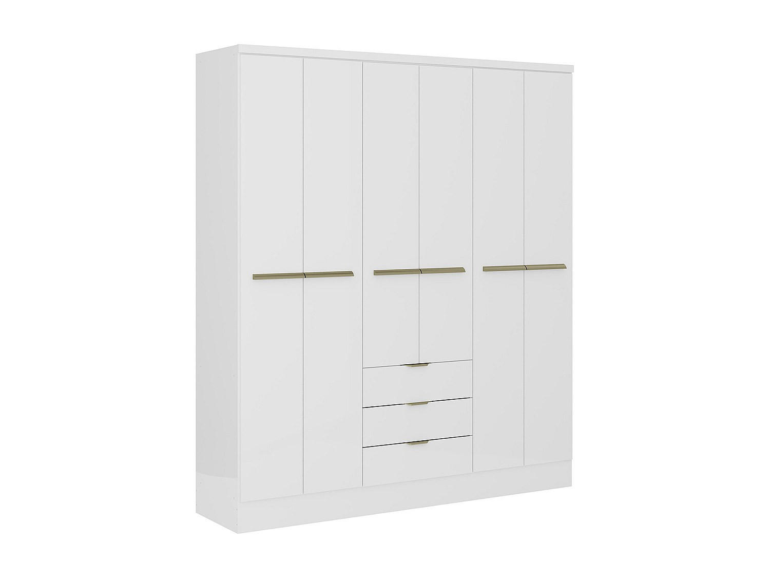 KLEIDERSCHRANK - 180 cm x 46.5 cm - holz - weiß Peroli - Weiß, Holz (180/206/46.5cm) - Vente-Unique