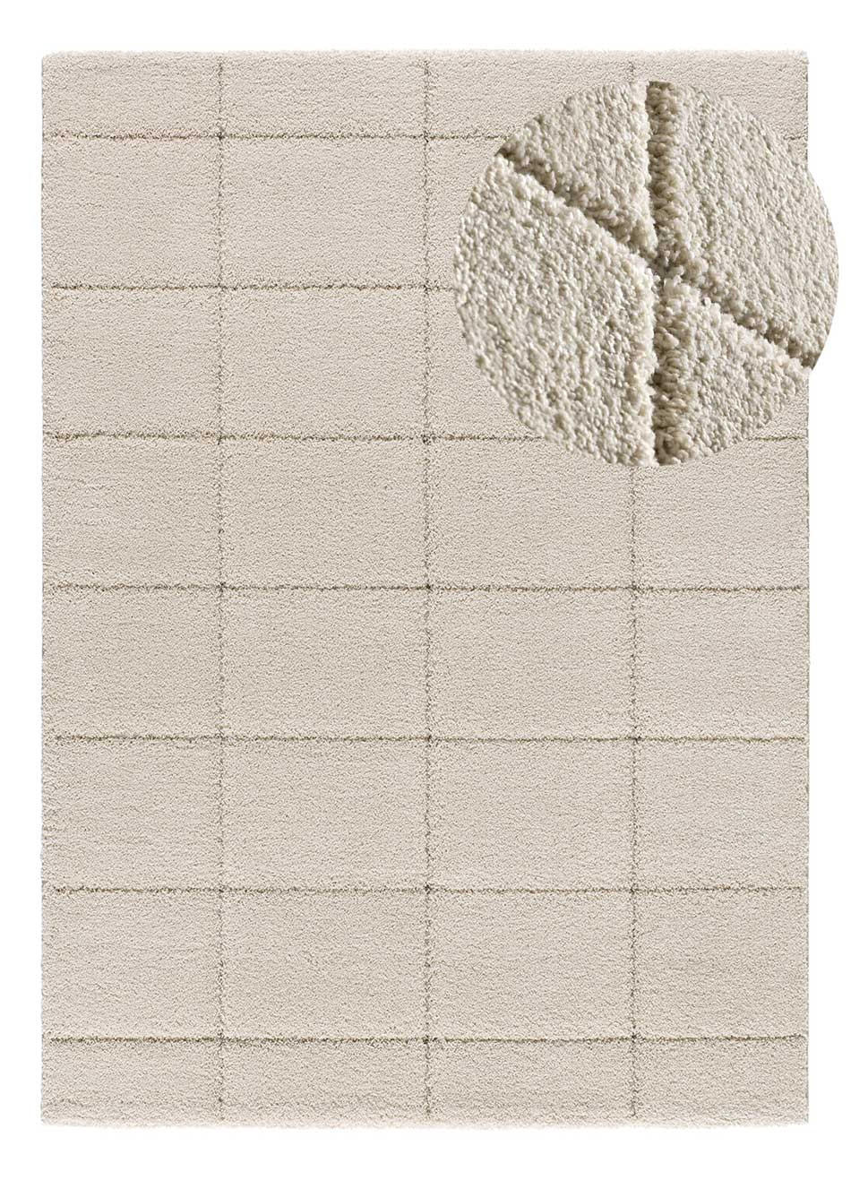 Atticgo Hochflorteppich Weiß 133x190 cm