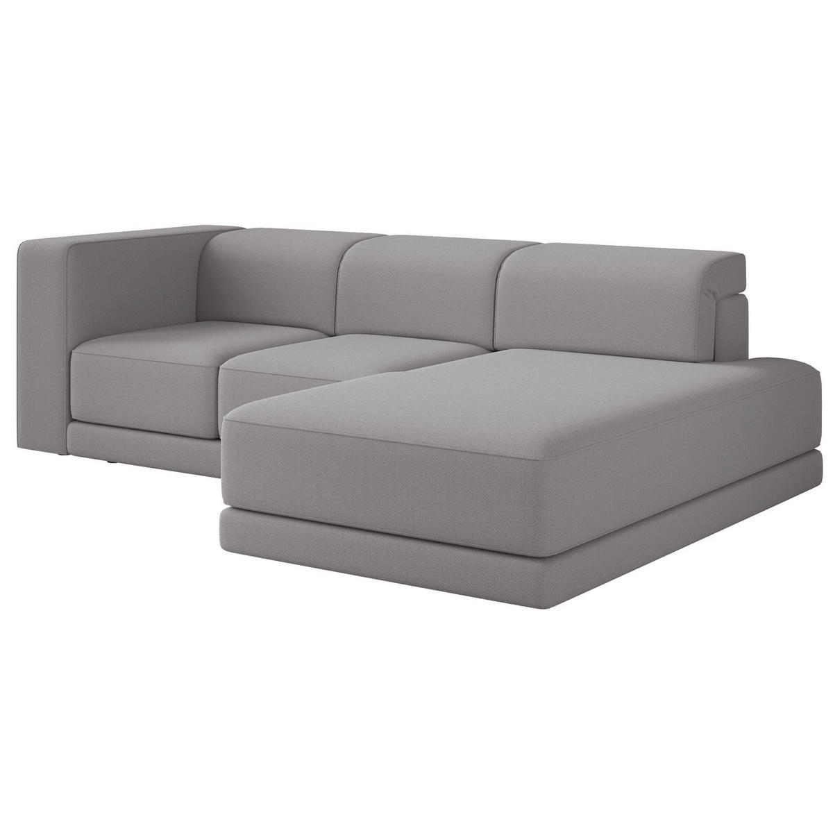ECKSOFA Novals L-Form, 4-Sitzer, rechts 278 cm - Schwarz/Grau, Holz/Kunststoff (168/278cm) - Selsey