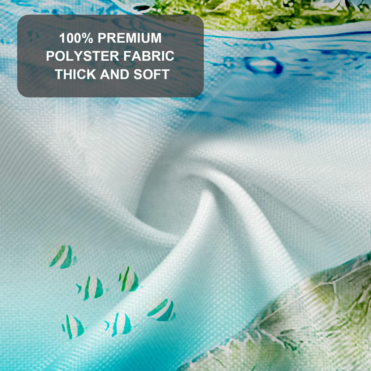 DUSCHVORHANG Schildkröte Muster 100% Polyester für Badewanne und Badezimmer waschbar schimmelresistent antibakteriell - Multicolor, Textil (180/180cm) - MCBOSON