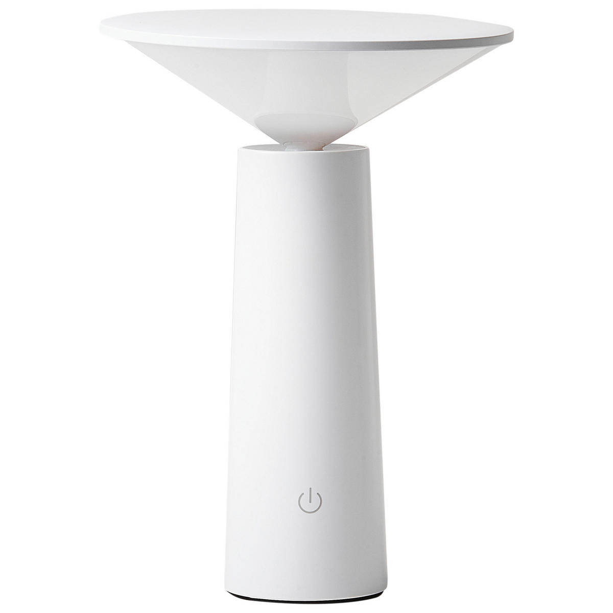 LED-TISCHLEUCHTE Weiß Levira - Weiß, Metall (14/14/19cm) - Beliani