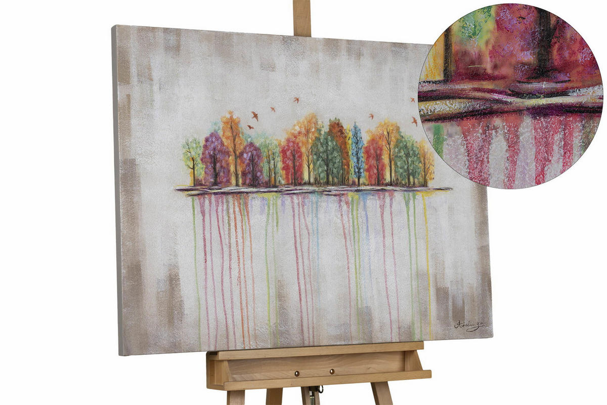 ÖLGEMÄLDE 100/75 cm - Beige/Multicolor, Holz/Textil (2.94/75cm) - KUNSTLOFT