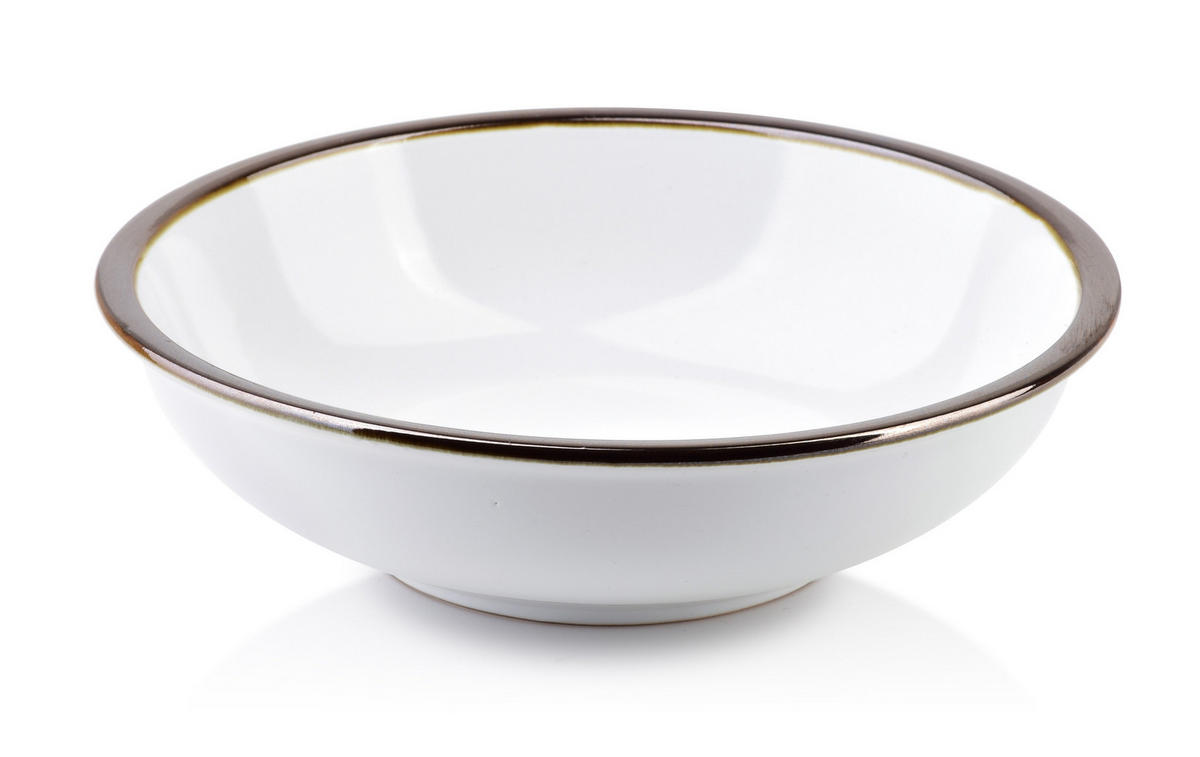 SCHALE Cal Weiß 18/18/5 cm Keramik - Weiß, Keramik (18cm) - Mondex